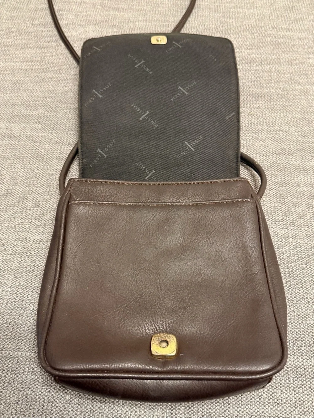 Vintage First Issue Liz Claiborne Dark Brown Crossbody Purse